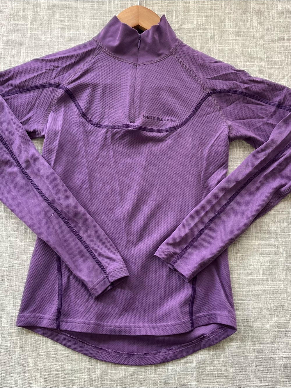 Helly Hansen Lavender Quarter Zip Long Sleeve Shirt